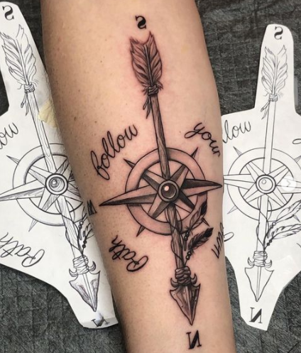 34 Significant And Unique Compass Tattoo Designs And Ideas - Psycho Tats